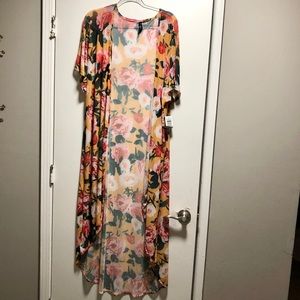 NWT Torrid Yellow Floral Coverup Size 1/2